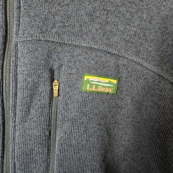 L.L. Bean Men's Size XXL Tall Sweater Fleece Full-Zip Jacket Bright Navy - Picture 4 of 9